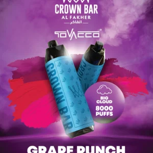 Al Fakher Vape Crown Bar Big Cloud 8000 Puffs 5% Nikotynowy jednorazowy Vape Hurtowy - Magazyn europejski - BeerVape - 9