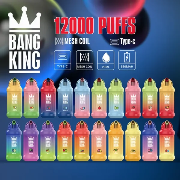 Bang King 12000 Puffs 0% 2% 3% 5% Vape reîncărcabil de unică folosință cu nicotină Comerț cu ridicata - BeerVape - 1