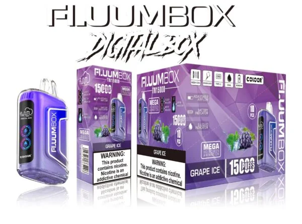 FluuM Digital Box TN 15000 šluky 0% 2% 3% 5% Nikotinová dobíjecí jednorázová vape pera Pody s e-cigaretami velkoobchod – BeerVape – 5