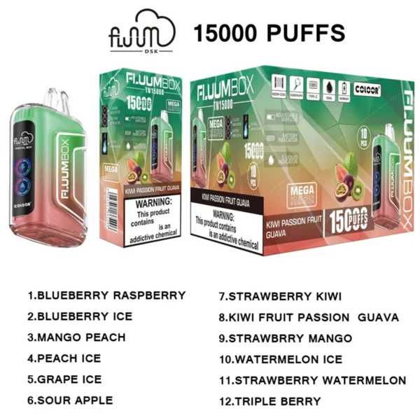FluuM Digital Box TN 15000 Puffs 0% 2% 3% 5% Nicotina recargable desechable Vape Pen Pods Cigarrillo electrónico al por mayor - BeerVape - 2