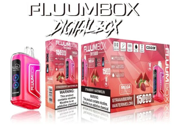 FluuM Digital Box TN 15000 šluky 0% 2% 3% 5% Nikotinová dobíjecí jednorázová vape pera Pods e-cigarety velkoobchod – BeerVape – 12