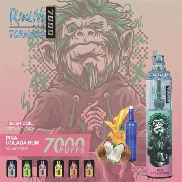 RandM Tornado 7000 Puffs 0% 2% 3% 5% Nikotin eldobható Vape nagykereskedés - BeerVape - 8