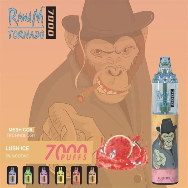 RandM Tornado 7000 Puffs 0% 2% 3% 5% Nikotin eldobható Vape nagykereskedés - BeerVape - 5