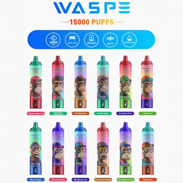 WASPE 15000 PUFFS 0% 2% 3% 5% Nicotina Vape desechable al por mayor - BeerVape - 2