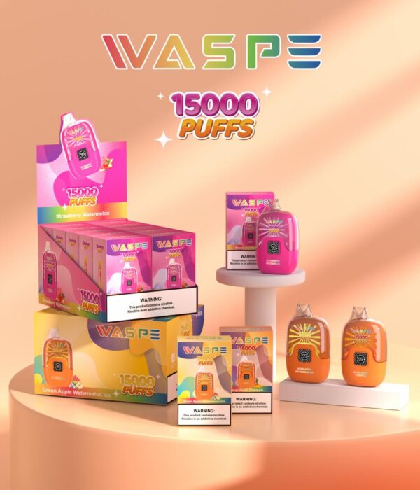 WASPE 15000 PUFFS Caja digital 0% 2% 3% 5% Nicotina Vape desechable al por mayor - BeerVape - 1