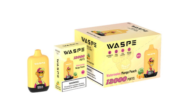 WASPE 12000 PUFFS Digital Box 0% 2% 3% 5% Nikotin engangsvape Engros - BeerVape - 11