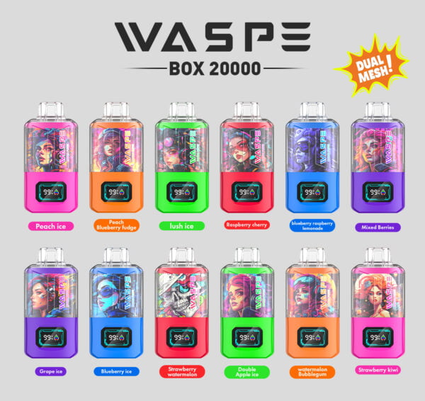 WASPE 20000 PUFFS Caja de malla dual 0% 2% 3% 5% Nicotina Vape desechable al por mayor - BeerVape - 2