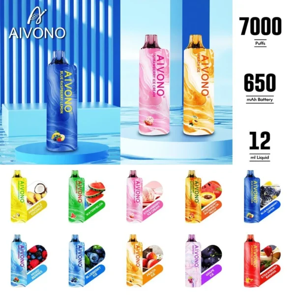 AIVONO AIM GUN 7000 Puffs 0% 2% 3% 5% Перезаряжаемые одноразовые ручки для электронных сигарет с низким содержанием никотина, оптовая покупка оптом - BeerVape - 1