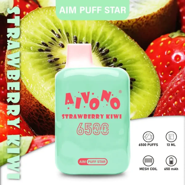 AIVONO AIM PUFFSTAR 6500 Puffs 0% 2% 5% Niskonikotynowy, jednorazowy, wielokrotnego ładowania Vapes Pen Luzem Kup hurtowo - BeerVape - 7