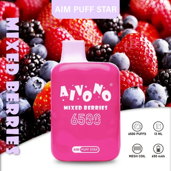 AIVONO AIM PUFFSTAR 6500 Puffs 0% 2% 5% Niskonikotynowy, jednorazowy, wielokrotnego ładowania Vapes Pen Luzem Kup hurtowo - BeerVape - 8