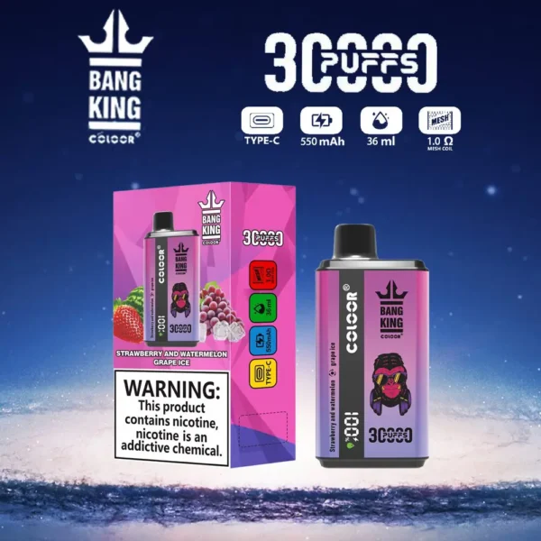 Bang King 30000 Puffs Double Flavor 0% 2% 3% 5% Genopladelige engangsvapes med lav nikotinindhold Pen Bulk Køb Engros - BeerVape - 11
