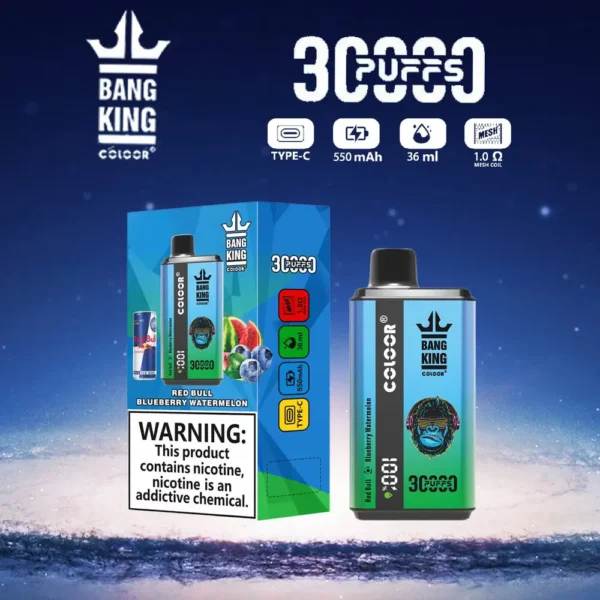 Bang King 30000 Puffs Double Flavor 0% 2% 3% 5% Genopladelig engangsvapes med lav nikotinindhold Pen Bulk Køb Engros - BeerVape - 2