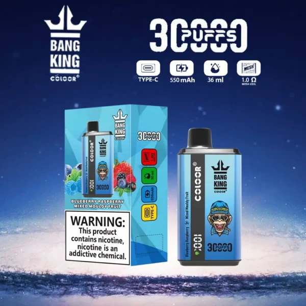 Bang King 30000 Puffs Double Flavor 0% 2% 3% 5% Genopladelige engangsvapes med lav nikotinindhold Pen Bulk Køb Engros - BeerVape - 4