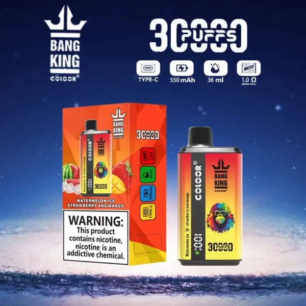 Bang King 30000 Puffs Double Flavor 0% 2% 3% 5% Genopladelige engangsvapes med lav nikotinindhold Pen Bulk Køb Engros - BeerVape - 8