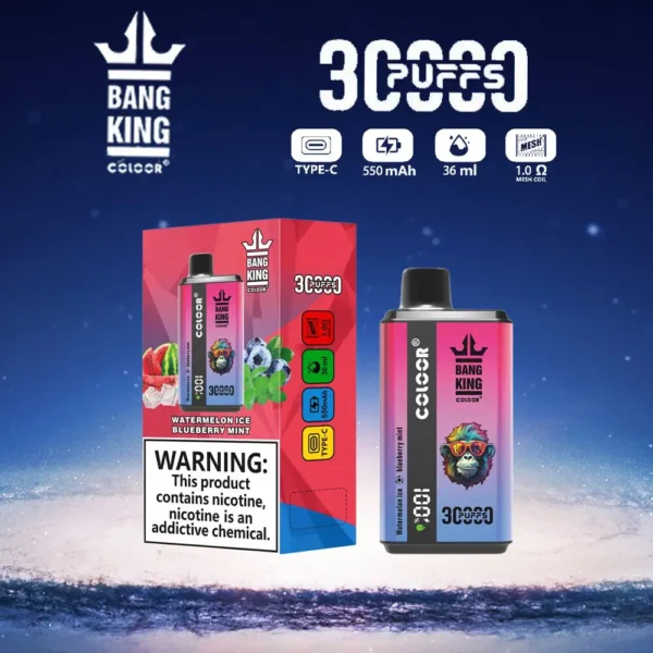 Bang King 30000 Puffs Double Flavor 0% 2% 3% 5% Genopladelige engangsvapes med lav nikotinindhold Pen Bulk Køb Engros - BeerVape - 9