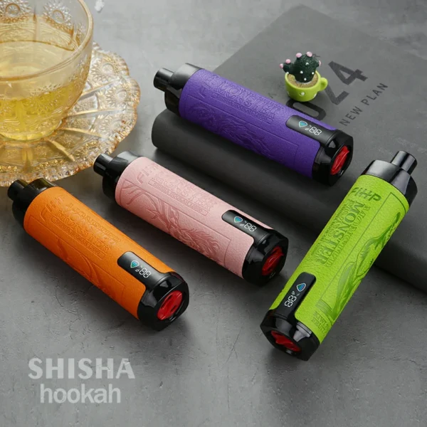 Vodní dýmka FIHP Shisha 12 000 šluků Monster Low Nikotine Dobíjecí jednorázové vapky pero Hromadný nákup – BeerVape – 1