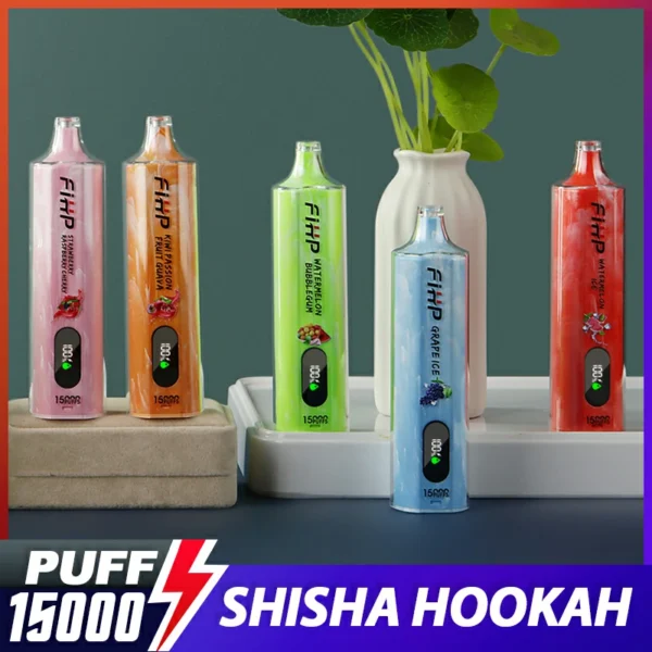FIHP Shisha Hookah 15000 baforadas com baixo teor de nicotina recarregável descartável Vapes Pen Bulk Comprar no atacado - BeerVape - 1