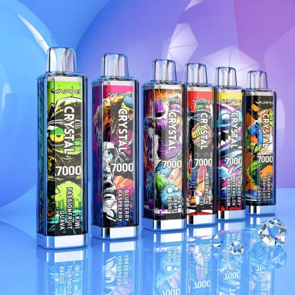 Vapme Crystal 7000 Puffs 2% 5% Никотиновые перезаряжаемые одноразовые вейпы оптом купить оптом - BeerVape - 1