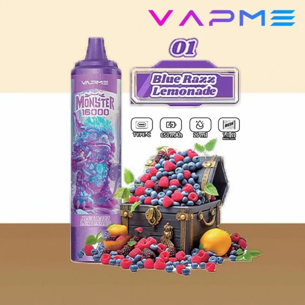 Vapme Monster 16000 Puffs 2% 5% Nikotynowe Akumulatory Jednorazowe Vape Luzem kup hurtowo - BeerVape - 9