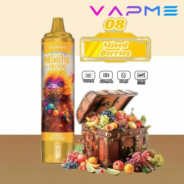 Vapme Monster 16000 Puffs 2% 5% Nikotynowe Akumulatory Jednorazowe Vape Luzem kup hurtowo - BeerVape - 12