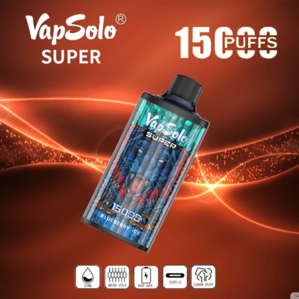Vapsolo Super 15000 Puffs 2% 5% с низким содержанием никотина Купить перезаряжаемую одноразовую ручку для вейпов оптом - BeerVape - 13