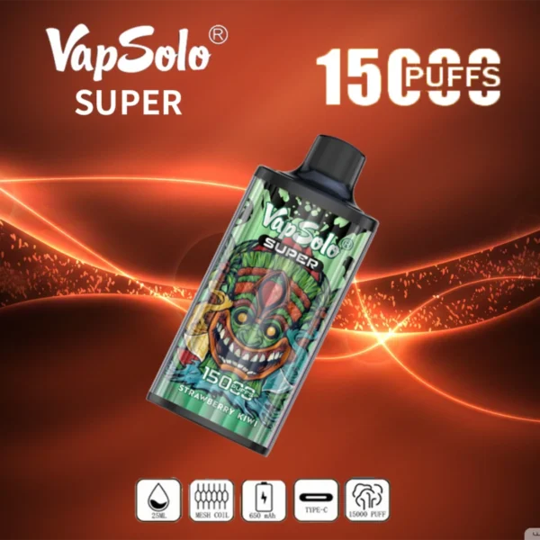 Vapsolo Super 15000 Puffs 2% 5% с низким содержанием никотина Купить перезаряжаемую одноразовую ручку для вейпов оптом - BeerVape - 6
