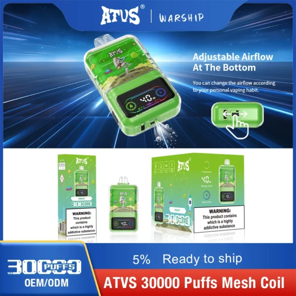 ATVS 30000 Puffs Dual Mesh 5% Vapes desechables recargables con bajo contenido de nicotina Compra a granel - BeerVape - 7