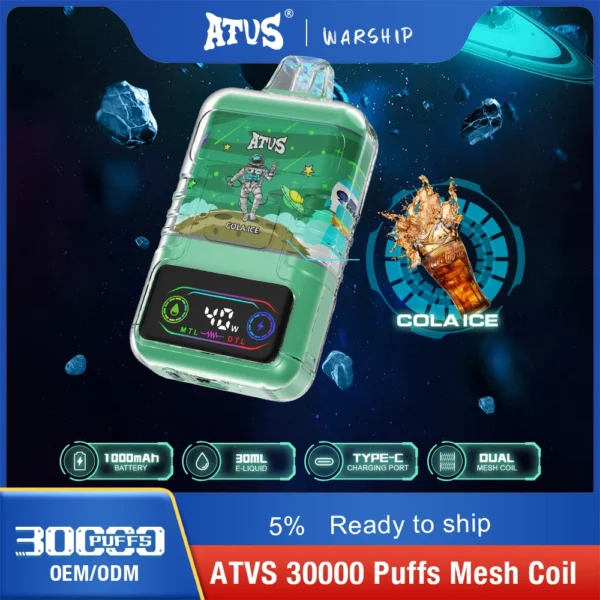 ATVS 30000 Puffs Dual Mesh 5% Vapes desechables recargables con bajo contenido de nicotina Compra a granel - BeerVape - 3