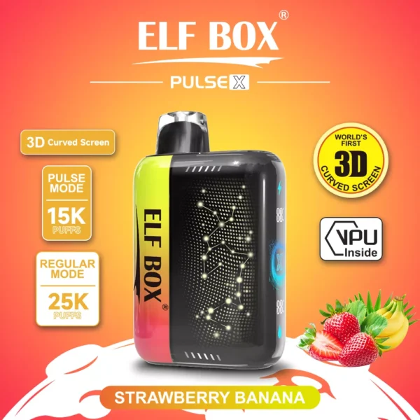 Elf Box Pulse X 25000 Puffs Dual Mesh 0% 2% 3% 5% Low Nicotine 3D Curved LED Screen Rechargeable Disposable Vapes Pen Bulk Buy Wholesale - BeerVape - 6