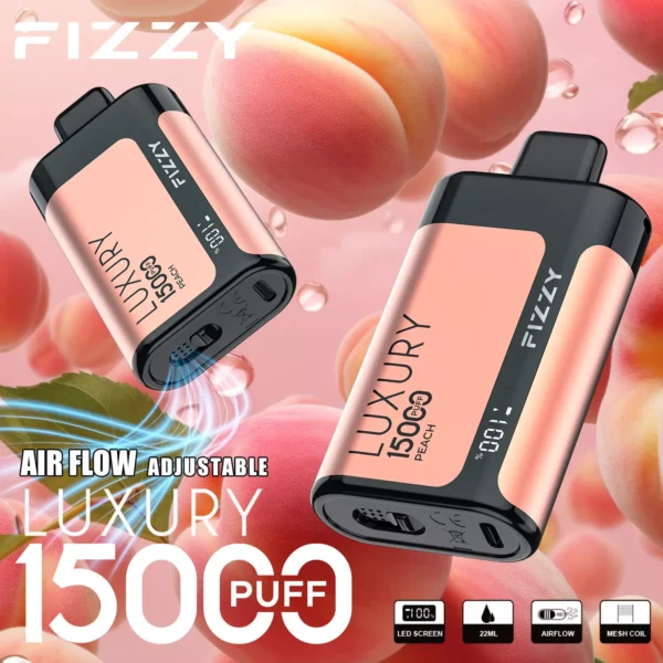 Fizzy Luxury 15000 Puffs 2% 5% Перезаряжаемые одноразовые вейпы-ручки с низким содержанием никотина, оптовая покупка оптом - BeerVape - 7