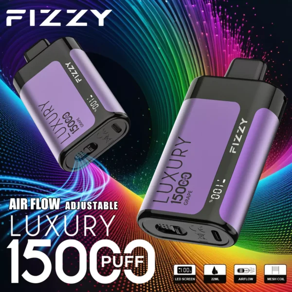 Fizzy Luxury 15000 Puffs 2% 5% Перезаряжаемые одноразовые вейпы-ручки с низким содержанием никотина, оптовая покупка оптом - BeerVape - 2