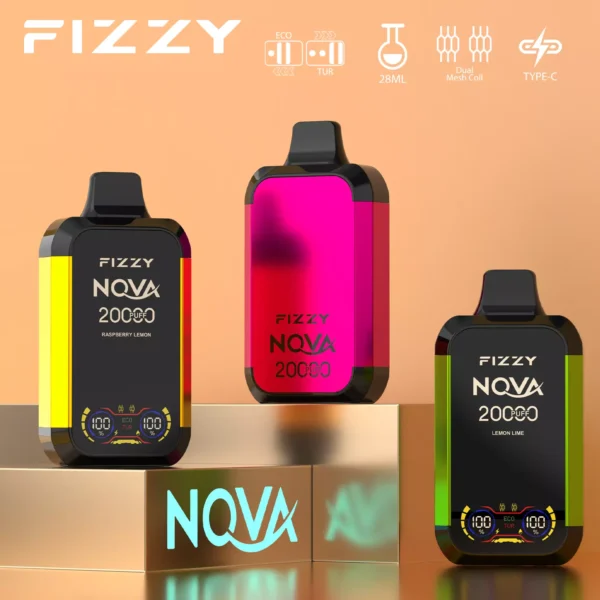 Fizzy Nova 20000 Puffs Dual Mesh 2% 5% Low Nicotine Rechargeable Disposable Vapes Pen Bulk Buy Wholesale - BeerVape - 1