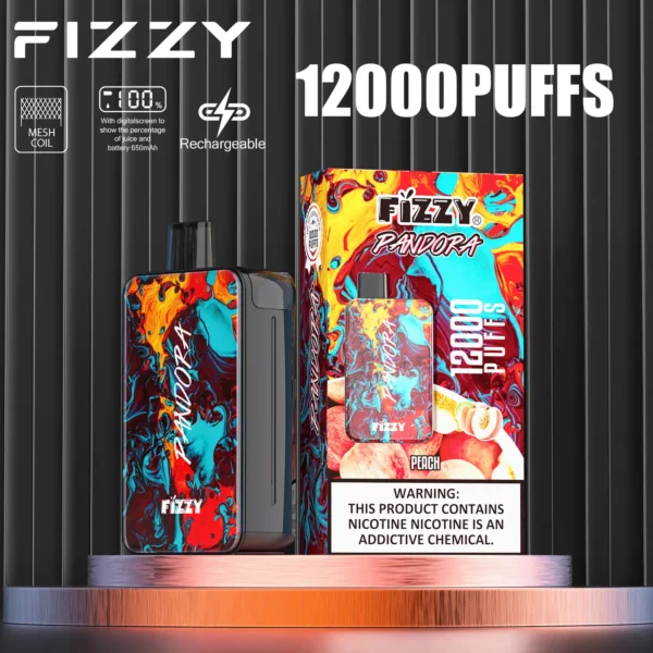 Fizzy Pandora 12000 Puffs 2% 5% Перезаряжаемые одноразовые ручки для электронных сигарет с низким содержанием никотина, оптовая покупка оптом - BeerVape - 4