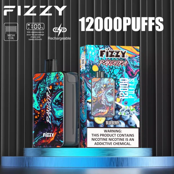 Fizzy Pandora 12000 Puffs 2% 5% Перезаряжаемые одноразовые ручки для электронных сигарет с низким содержанием никотина Купить оптом - BeerVape - 3