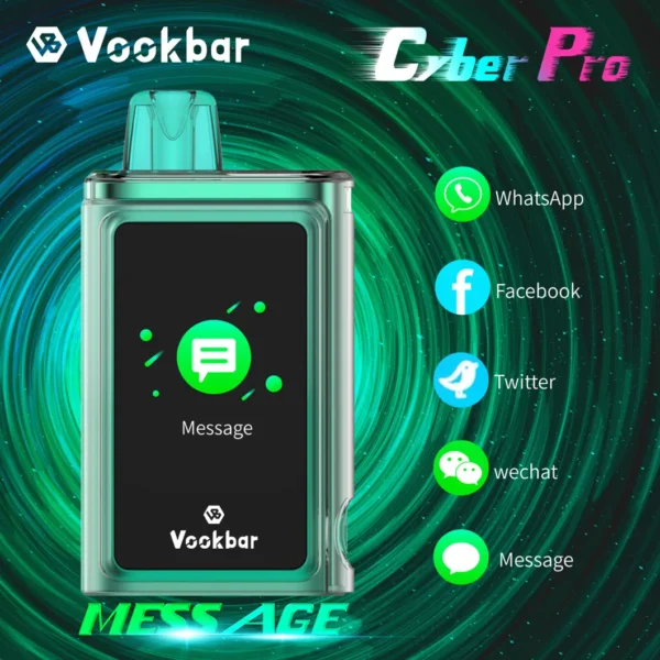 Vookbar Cyber ​​Pro 30000 Puffs Dual Mesh Touch Screen 0% 2% 3% 5% Genopladelige engangsvapes med lav nikotinindhold Pen Bulk Køb Engros - BeerVape - 1