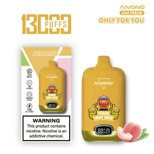 AIVONO AIM FREAK 13000 Puffs Digital Screen 0% 2% 3% 5% Nikotynowy akumulator Jednorazowy długopis Vapes Kup hurtowo - BeerVape - 9