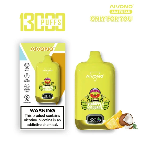 AIVONO AIM FREAK 13000 Puffs Digital Screen 0% 2% 3% 5% Nikotynowy akumulator Jednorazowy długopis Vapes Kup hurtowo - BeerVape - 5