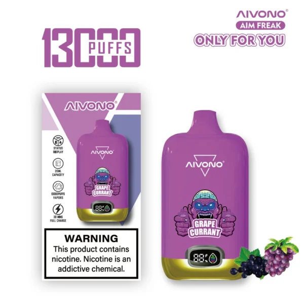 AIVONO AIM FREAK 13000 Puffs Digital Screen 0% 2% 3% 5% Nikotynowy akumulator Jednorazowy długopis Vapes Kup hurtowo - BeerVape - 6
