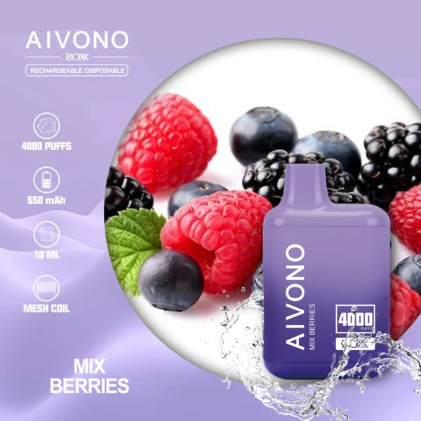 AIVONO AIM BOXX 4000 Puffs 0% 2% 5% Перезаряжаемые одноразовые ручки для электронных сигарет с низким содержанием никотина, оптовая покупка оптом - BeerVape - 12