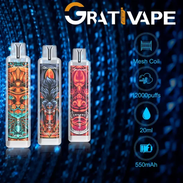 Grativape iStorm 12000 Puffs 0% 2% 3% 5% Nízkonikotinové dobíjecí jednorázové vapky Pen Hromadně Koupit – BeerVape – 1