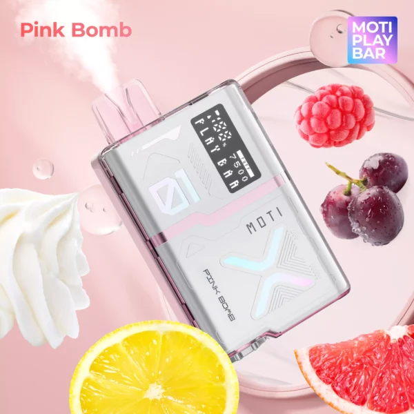 MOTI Play Bar 7500 Puffs Crystal Digital Screen 5% Genopladelig engangsvapes med lav nikotinindhold Pen Bulk Køb Engros - BeerVape - 2