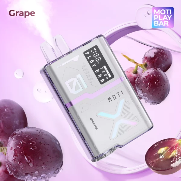MOTI Play Bar 7500 Puffs Crystal Digital Screen 5% Genopladelig engangsvapes med lav nikotinindhold Pen Bulk Køb Engros - BeerVape - 12