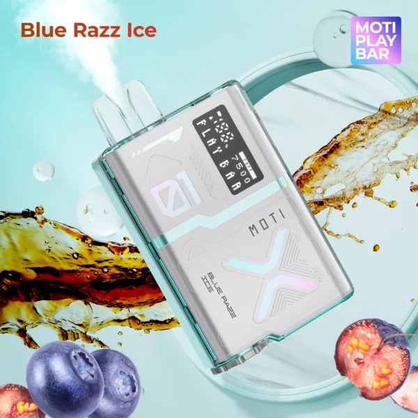 MOTI Play Bar 7500 Puffs Crystal Digital Screen 5% Genopladelig engangsvapes med lav nikotinindhold Pen Bulk Køb Engros - BeerVape - 5