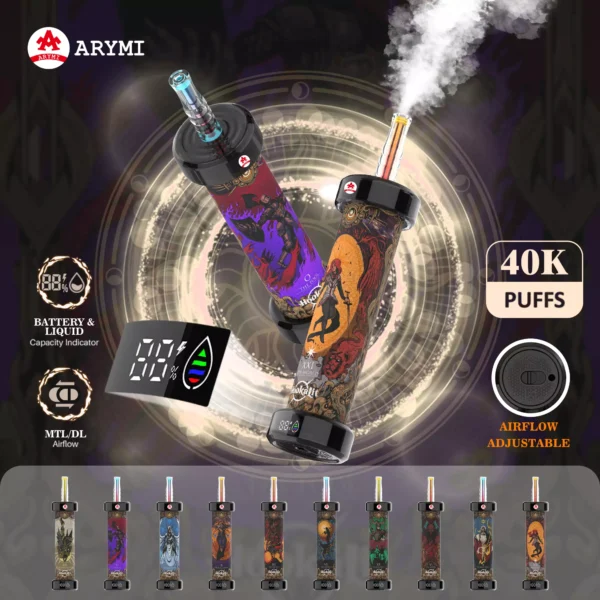 VASY ARYMI Hookalit 40000 Puffs Dual Mesh Schermo digitale 0.35% Penna per vaporizzatori usa e getta ricaricabile a basso contenuto di nicotina Bulk Acquista all'ingrosso - BeerVape - 1