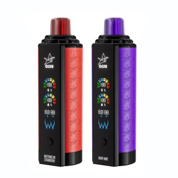 VASY OSSU 30000 Puffs Shisha Hookah Pantalla completa de malla dual 0% 5% Vapes desechables recargables con bajo contenido de nicotina Pluma Compra a granel al por mayor - BeerVape - 4