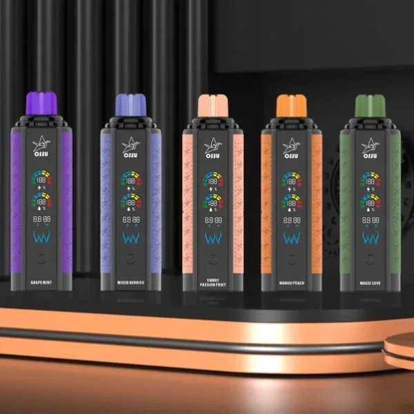 VASY OSSU 30000 Puffs Shisha Hookah Pantalla completa de malla dual 0% 5% Vapes desechables recargables con bajo contenido de nicotina Pluma Compra a granel al por mayor - BeerVape - 8