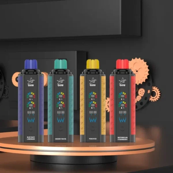 VASY OSSU 30000 Puffs Shisha Hookah Pantalla completa de malla dual 0% 5% Vapes desechables recargables con bajo contenido de nicotina Pluma Compra a granel al por mayor - BeerVape - 7